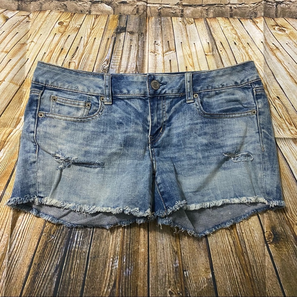 American Eagle Distressed Cut Off Jean Shorts